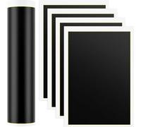 Vasiumic Lot de 12 feuilles de papier de marquage en fibre de verre et feuilles noires et gravées avec racloir, 39 x 27 cm, film résistant à la décoloration pour loisirs créatifs