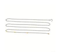 Vasiumic Lot de 2 chaînes de mesure de hauteur de filet de volleyball, chaîne de mesure en cuivre pour régler la hauteur nette, compatible avec le volleyball standard, jaune argenté