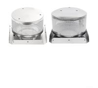 Vasiumic Lot de 2 filets de chauffage de terrasse en acier inoxydable pour chauffage pyramidal à 4 côtés - Grade 304 - Diamètre de 17,8 cm - Espacement des deux trous (7 cm/10 cm) - Distance des trous