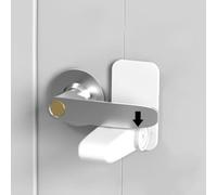 Vasiumic Lot de 2 verrous de porte portables avec alarme de 120 dB, butée de porte de sécurité pour voyage, maison et appartement, dispositif antivol pour femmes et vie en solo, aucune installation
