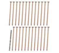 Vasiumic Lot de 25 clous pour enlever les souches, pointes en cuivre pour le contrôle des racines, 8,9 cm, matériel en cuivre pur, lot de 25 forets inclus