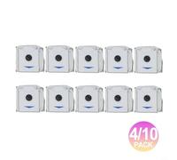 Vasiumic Lot de 4 sacs à poussière pour pièces de rechange - Filtration 5 couches - Accessoires pour aspirateur - Blanc - Pour nettoyage des sols, entretien et hygiène domestique