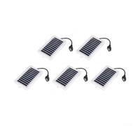 Vasiumic Lot de 5 chargeurs solaires portables, 2 W 5 V USB, panneau de charge solaire compact en ABS pour panneau de charge extérieur pour camping, voyage, ventilateur de poche