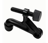 Vasiumic Lot de 6 butées de porte à charnière, butées de porte réglables et robustes en alliage de zinc de 7,6 à 10,2 cm, charnières à bout pour mur, garage, armoire, installation (noir)