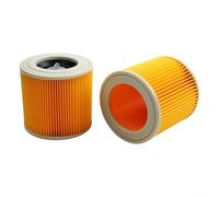 Vasiumic Lot de 6 sacs d'aspirateur pour filtre HEPA et textile pour séries MV1, MV2, WD1, WD2 et WD3 avec filtre en coton et protection Scre