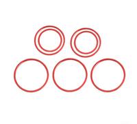 Vasiumic Lot de 7 enjoliveurs circulaires en aluminium compatibles avec W205 2014-2021 et GLC 2015-2021 pour sortie de tableau de bord (rouge)