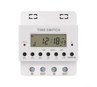 Vasiumic Minuteur numérique 220 V 60 A programmable électronique horaire hebdomadaire avec 28/off groupes appareils électriques pour la maison, le jardin, blanc