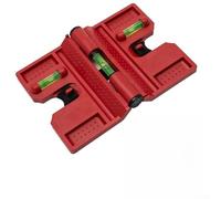 Vasiumic Niveau de poteau magnétique pliable réglable avec sangle, construction en plastique durable formant un angle de 90°, 3 fioles pour une mesure horizontale et verticale précise