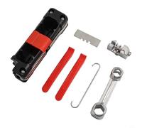 Vasiumic Outil multifonction compact pour vélo avec 25 fonctions : ensemble d'outils de réparation pour l'entretien en déplacement, comprend un brise-chaîne, des démonte-pneus, une clé à rayons et
