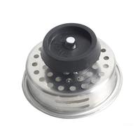 Vasiumic Panier d'évier en acier inoxydable pour évier de salle de bain et de cuisine, déchets de qualité 304 avec siphon de vidange en maille fine, passe au lave-vaisselle