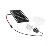 Vasiumic Panneau solaire 6 W 9 V avec pompe à eau submersible 12 V, débit 240 l/h, kit fontaine pour bassins, aquariums, jardin, comprend un tuyau de 2 m et un filtre (avec interrupteur)