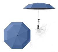 Vasiumic Parasol de poussette UPF 50+ pour bébé - Parapluie de protection UV avec clip pour poussette, auvent de 100 cm, compatible avec la plupart des poussettes (bleu)