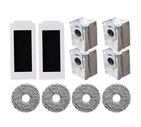 Vasiumic Pièces de rechange pour EcovacsT30S comprenant 2 HEPA, 4 sacs à poussière et 4 lingettes de nettoyage, kit d'accessoires pour aspirateur haute efficacité