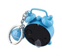 Vasiumic Porte-clés réveil, décoration créative en alliage de voiture et pendentif de sac, accessoire décoratif portable de 4 cm, clés de sacs à dos, uniques pour femmes et filles (bleu)