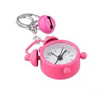 Vasiumic Porte-clés réveil, décoration créative en alliage de voiture et pendentif de sac, accessoire décoratif portable de 4 cm, clés de sacs à dos, uniques pour femmes et filles (rose rouge)