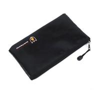 Vasiumic Porte-documents ignifuge avec tissu en verre de silice, pochette ignifuge résistante pour dossiers, passeports et contrats, étui de rangement haute température (noir) (27 x 16 cm)