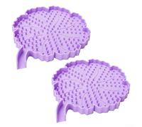 Vasiumic Porte-savon en silicone antidérapant avec plateau de drainage pour salle de bain, cuisine ou voyage, porte-savon de bar pour garder le savon au sec - Vert (violet)
