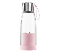 Vasiumic Presse-agrumes portable rechargeable 450 ml avec batterie 1500 mAh pour smoothies et boissons protéinées, mélangeur compact et léger avec chargement USB pour (rose)