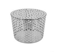 Vasiumic Protection de gouttière en acier inoxydable 304, filtre de vidange durable, convient aux tuyaux de 40 à 200 mm, collecteur pour tuyaux de descente de toit (128-145 mm)