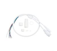 Vasiumic Rallonge de 70 cm pour réseau RJ45 et DC 5 x 2. Câble IP femelle résistant aux intempéries Ethernet 5 x 2. Cordon blanc