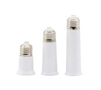 Vasiumic Rallonge de douille d'ampoule E27 à E27, support de lampe PBT ignifuge pour lampes à incandescence LED à économie d'énergie, 220 V 3 A Base d'extension pour ventilateur de plafond (blanc
