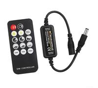Vasiumic Régulateur d'intensité de bande LED RF avec télécommande, DC5-24 V 20 m, contrôle RF 10 modes de luminosité pour bandes de couleur unique 5050 2835 3528