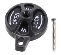 Vasiumic Road For Bike Fork Lock Cap Switch Manual Lockout Assembly Kit for XCR XCM Models, Noir/Rouge ABS Fourche Cover Lock Cap avec Design Léger 10 g (Noir)