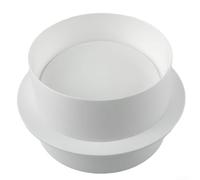 Vasiumic Robinet anti-retour rond en PVC blanc pour ventilateur d'échappement pour salle de bain, cuisine, contrôle de la qualité de l'air intérieur, disponible en plusieurs tailles (120 mm)