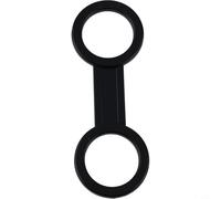 Vasiumic Sangle de tuba en silicone avec clip de fixation pour tube de plongée, élastique à libération rapide pour anneau compatible avec n'importe quel tube de respiration, longueur 10 cm (noir)