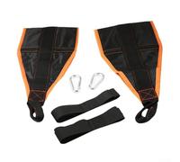 Vasiumic Sangles abdominales pour entraînement abdominal, ceinture d'entraînement avec design en néoprène antidérapant, supporte jusqu'à 136 kg, compatible avec barres de traction (orange)