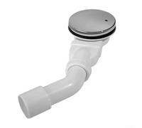 Vasiumic Siphon de douche avec filtre à cheveux, bonde de sol en ABS avec siphon et anti-odeurs, panneau chromé argenté pour éviter les blocages