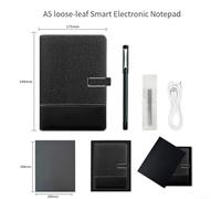 Vasiumic Smart Pen Notebook Set de numérisation en temps réel avec technologie Bluetooth Compatible écriture manuscrite vers texte Matériau ABS 17,5245 cm Noir (stylo intelligent + papier)