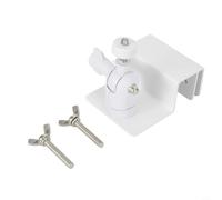 Vasiumic Support de gouttière en alliage d'aluminium résistant aux intempéries avec adaptateur à vis, pivotant à 360° et inclinaison à 180° pour une utilisation en extérieur (blanc)