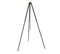 Vasiumic Trépied de camping en alliage d'aluminium pour casserole et lampe de camping suspendue, réglable en hauteur, support de barbecue pliable, 124 cm, pour pique-nique S