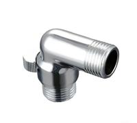 Vasiumic Vanne coudée en laiton 1/2" mâle femelle avec finition chromée, connecteur d'arrêt triangulaire résistant à la corrosion, design anti-explosion (mâle mâle)