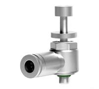 Vasiumic Vanne d'accélérateur à régulation de vitesse pour nettoyeurs haute pression - Raccord rapide en acier inoxydable 304 compatible avec M5 sur 8 0,25 3 sur 8 sur 2 ports 6 x 8 x 3 cm (SL6-M5)