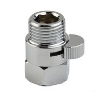 Vasiumic Vanne d'arrêt de pommeau de douche en laiton avec contrôle du débit et régulation de pression - Raccord fileté G1/2 chromé poli pour tuyaux de douche standard, WATERSA