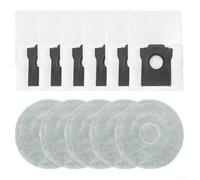 Vasiumic X100 et X100 pour X-TremeVacuum Kit de chiffon de rechange et sac à poussière compatible avec 5 serpillères en microfibre et 6 sacs à poussière anti-obstruction