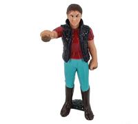 Vasiumic ZQ 713 Figurine peinte en PVC à l'échelle HO représentant un fermier et un berger pour la disposition des trains fermiers et des scènes de ferme