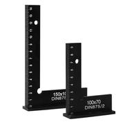 Vaskula 2 Pièces Equerre Menuisier 90° Équerres de Butée avec Échelle de Mesure (cm) Equerre Charpentier Dimensions 100 x 70mm et 150 x 100mm Set Tracage Menuisier pour Machines Précision