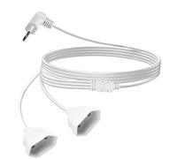 Vaskula 3m Rallonge Prise Plate Derriere Meuble 2 en 1 Rallonges d'alimentation 0,75mm² Max Répartiteur à Fiches Plates 2,5A/250V Rallonge Electrique pour Téléviseur PC Écran D'ordinateur (Blanc)