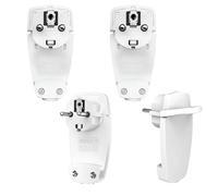 Vaskula 4 Pièces Prise Extra Plate Amovible Le Connecteur Europe Fiche Plate avec Poignée Rabattable Fiches Plates Européennes 16A/250V Embout Prise Electrique Femelle pour Usage Domestique (Blanc)