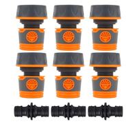 Vaskula 9 Pièces Embout Tuyau Arrosage (1/2") Raccord Tuyau D'arrosage 16mm Convient Pour L'agriculture Le Jardin L'Irrigation Des Pelouses Le Lavage de Voitures Raccord Tuyau Arrosage