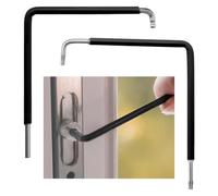 Vaskula Lot de 2 outils de réglage de fenêtre Torx de 4 mm - Clé de fenêtre hexagonale - Outil de réglage de charnière de porte - Outil de construction de fenêtres avec tête sphérique pour un