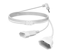 Vaskula Rallonges Alimentation 2 m Câble Extension de Prise 2 en 1 Câble Extension Euro 0.75 mm² Max 2.5A/250V Mini Rallonge Electrique pour Ordinateur Moniteur Beamer TV (Blanc)