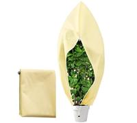 Vaskula Toile Hivernage Plante Exterieur 120 x 180 cm Housse Hivernage avec Fermeture Eclair et Cordon de Serrage Réutilisable Voile Hivernage pour Plantes en Pot Protection Arbre Hiver