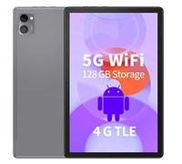 VASOUN Tablette Android de 10 Pouces, 5G WiFi, 4 Go de RAM, 128 Go de ROM, Octa-Core, 8000 mAh, 1920 x 1200 FHD IPS, 5 MP Avant + Caméra arrière 13 MP, 4G TLE, Tablette PC (Noir)