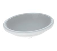 Geberit Variform lavabo sous plan ovale sans trou pour robinet sans trop-plein 56x46x18.1cm blanc 500754012 500.754.01.2