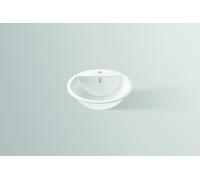 Lavabo encastré Alape EB.S450H 2406000000 Ø 450 mm, blanc, avec trou de robinetterie et trop-plein