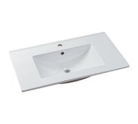Vasque à encastrer blanche rectangle en céramique - 81 x 46,5 cm - MOTIAC